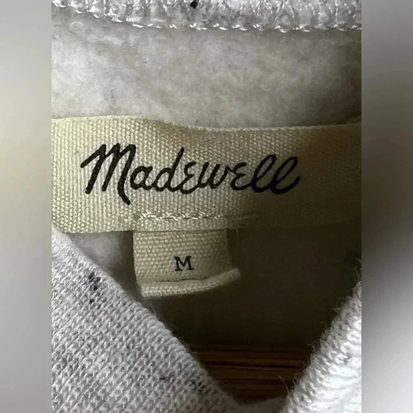 Madewell Betterterry V-Neck Sweatshirt.  Size Medium - Picture 7 of 8